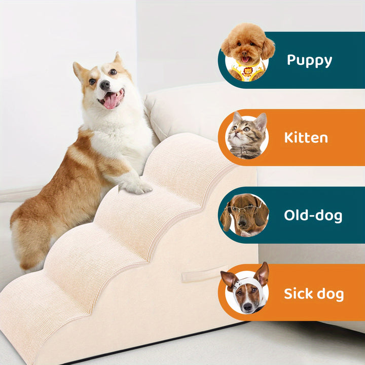 Dog Steps for Small Dogs - 2/3/4 Steps Non-Slip Pet Stairs