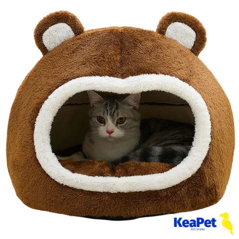 Funny Cat Bed - Warm Plush Kitten Lounger
