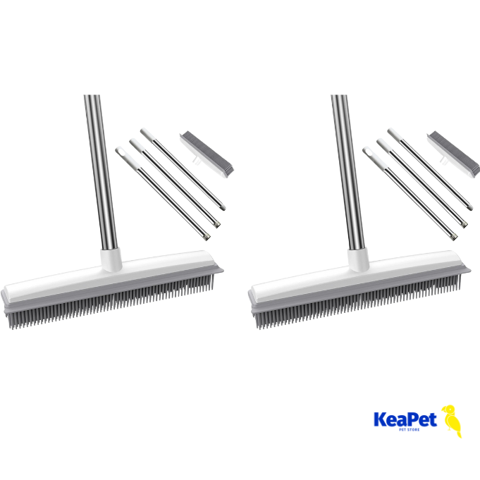 Silicone Pet Hair Remover Broom – 2-in-1 Fur Sweeper & Floor Squeegee