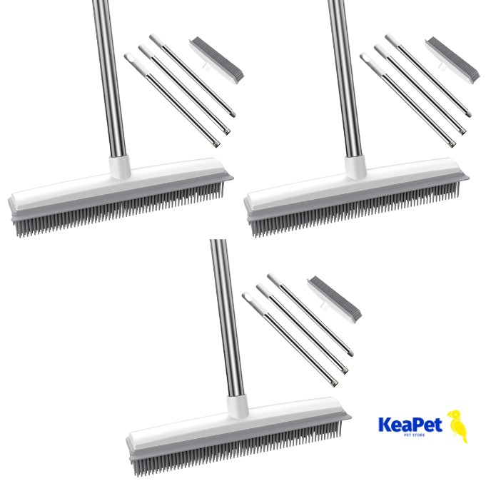Silicone Pet Hair Remover Broom – 2-in-1 Fur Sweeper & Floor Squeegee