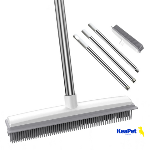 Silicone Pet Hair Remover Broom – 2-in-1 Fur Sweeper & Floor Squeegee