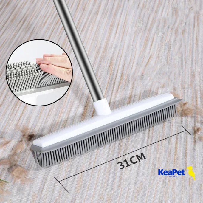 PetPro Sweep – Rubber Broom with Squeegee