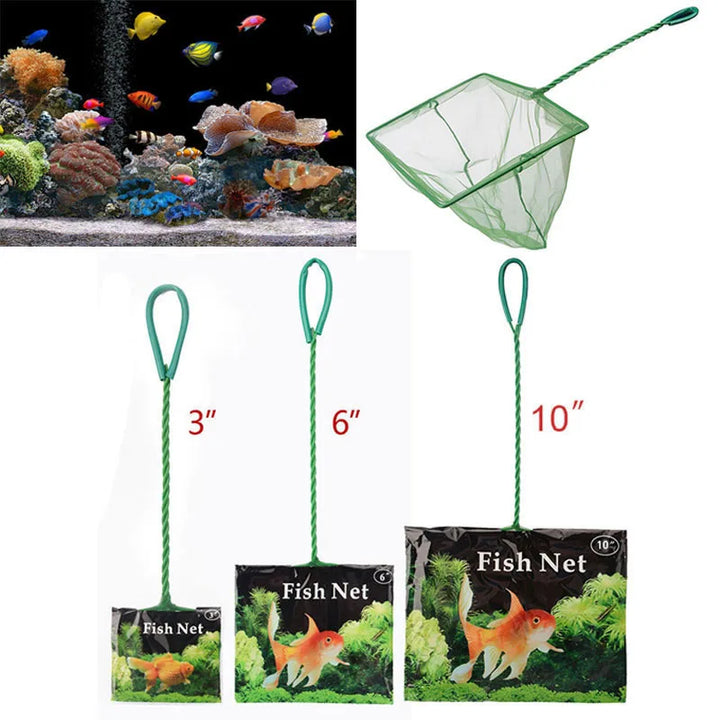Portable Fish Net Long Handle Square