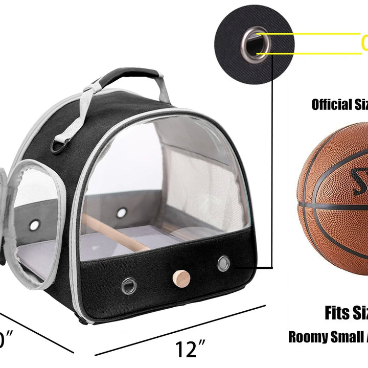 Portable Clear Bird Parrot Transport Cage