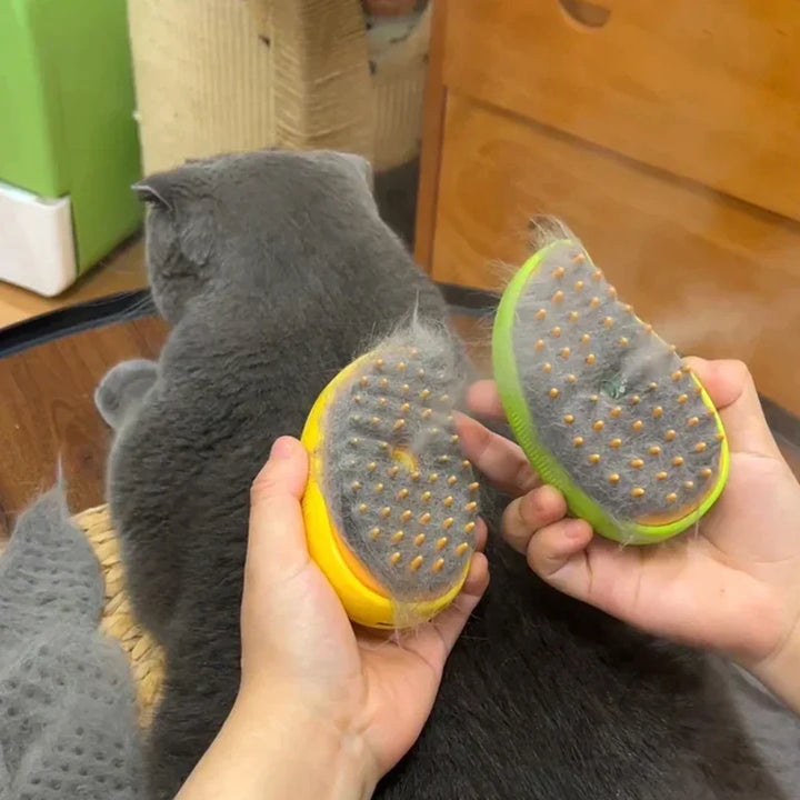 Cat Dog Steamy Brush - 3-in-1 Electric Steam Brush for Massage and Grooming