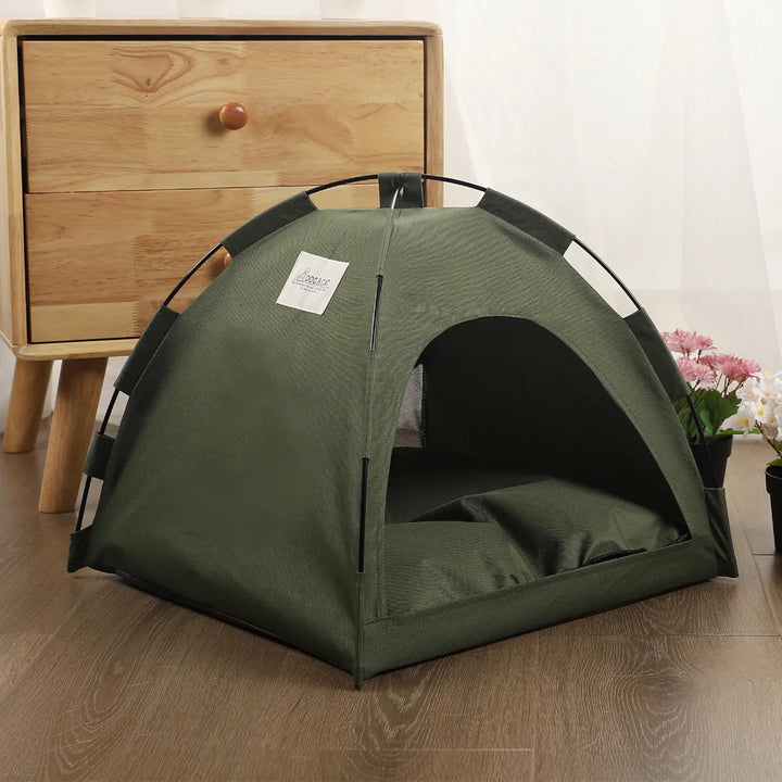 Pet Tent Bed for Cats - Warm Winter Clamshell Kitten Tent