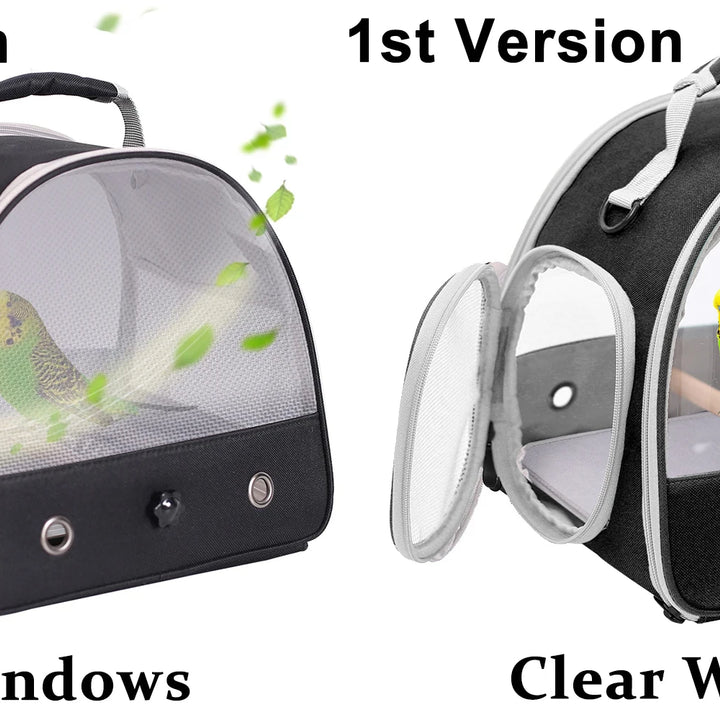 Portable Clear Bird Parrot Transport Cage