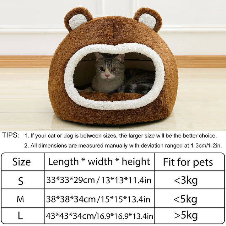 Funny Cat Bed - Warm Plush Kitten Lounger